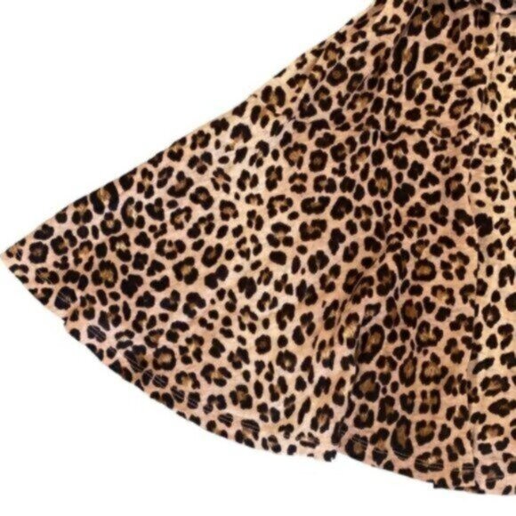 NWT Rebecca Taylor | Leopard Print Tie-Front Mini Jersey Dress Size Medium - Picture 6 of 10